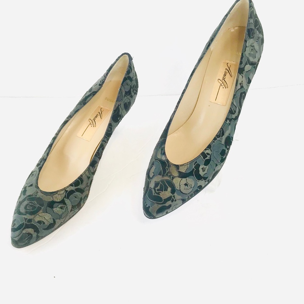 Vintage Court Shoes by AMALFI “SUSAN” Jacquard Heels HAND MADE IN ITALY 1960s - Picture 4 of 7